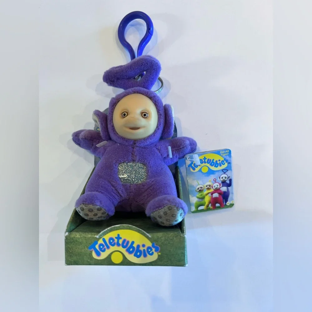 Tinky Winky Purple Teletubbies clip on vintage collectible original packaging